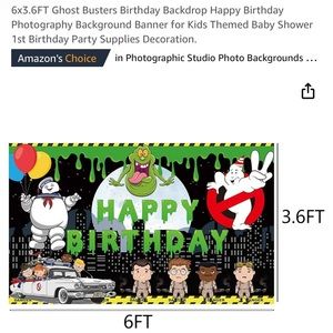 Ghostbusters happy birthday banner
